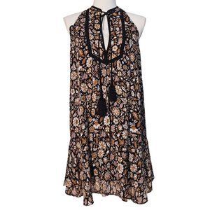 A.L.C. Hadley 100% Silk Sleeveless Dress - Goldenrod, Pink, White, & Black